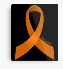 Leukemia Awareness Ribbon Metal Print