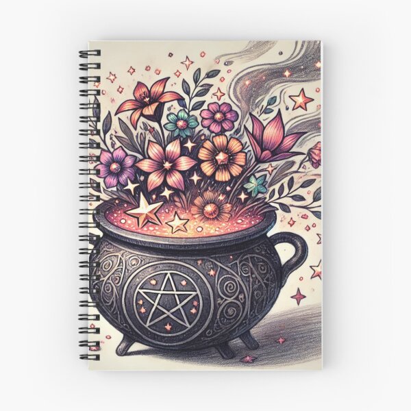 Item preview, A cauldron bubbling with stars and flowers designed and sold by RandomlyNamed.