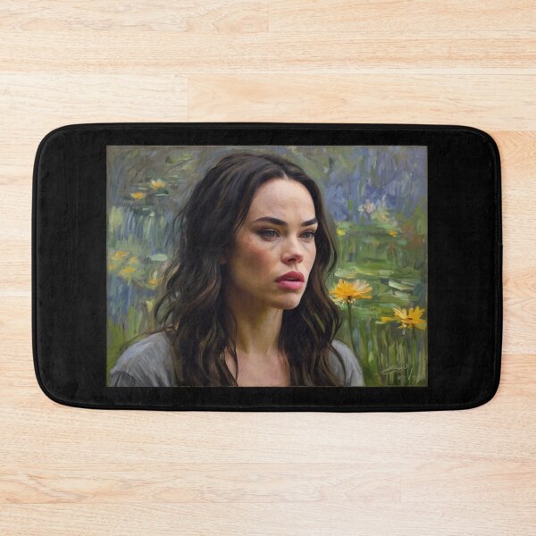 Item preview, Beautiful impressionistic artwork of a pretty French girl and flowers - After Monet designed and sold by Vintage Designs +.