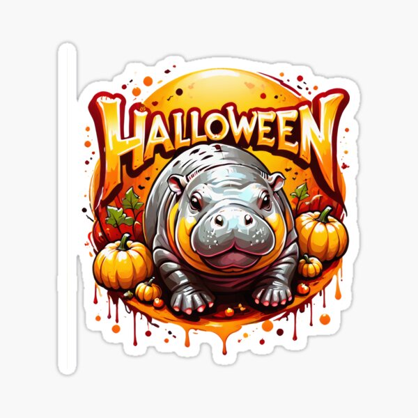 Item preview, Cute Hippo Halloween designed and sold by 9AStudio.