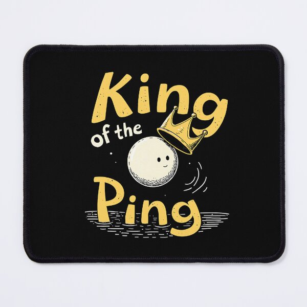 Item preview, "King of the Ping - Ping Pong Ball Bouncing Off a Table with Crown Hovering, Funny T-Shirt" designed and sold by AI-volution.