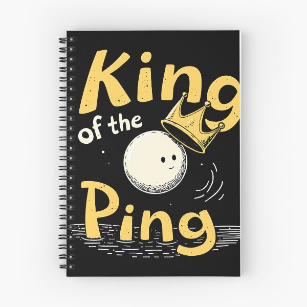 Item preview, "King of the Ping - Ping Pong Ball Bouncing Off a Table with Crown Hovering, Funny T-Shirt" designed and sold by AI-volution.