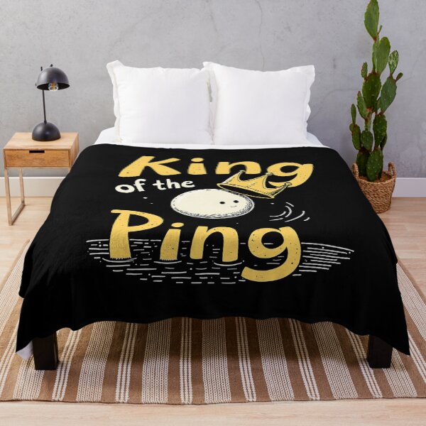 Item preview, "King of the Ping - Ping Pong Ball Bouncing Off a Table with Crown Hovering, Funny T-Shirt" designed and sold by AI-volution.