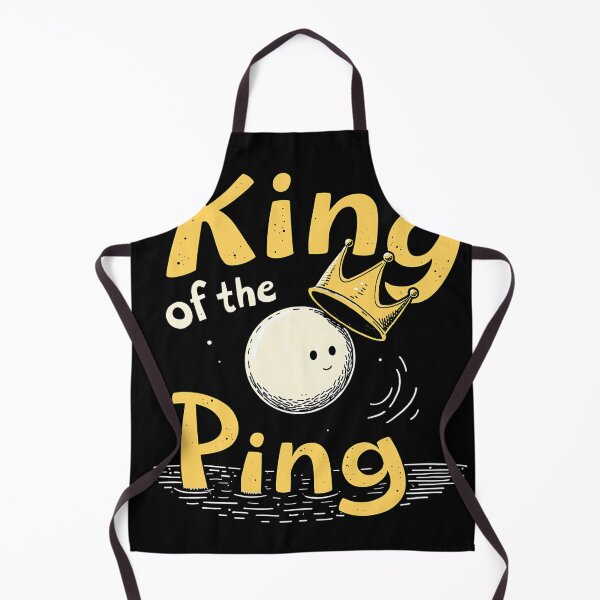 Item preview, "King of the Ping - Ping Pong Ball Bouncing Off a Table with Crown Hovering, Funny T-Shirt" designed and sold by AI-volution.
