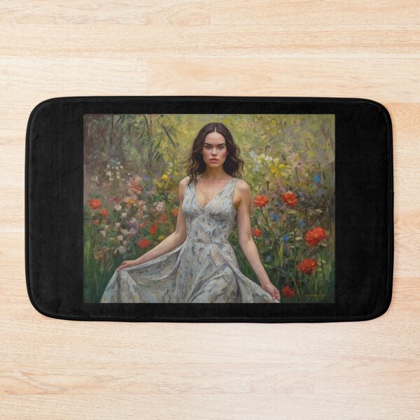Item preview, Beautiful impressionistic artwork of a pretty French girl and flowers - After Monet designed and sold by Vintage Designs +.