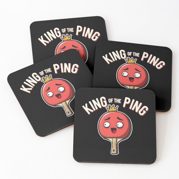 Item preview, "King of the Ping - Comical Ping Pong Paddle with a Funny Face T-Shirt" designed and sold by AI-volution.