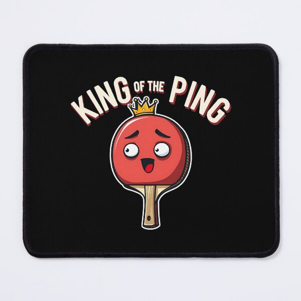 Item preview, "King of the Ping - Comical Ping Pong Paddle with a Funny Face T-Shirt" designed and sold by AI-volution.