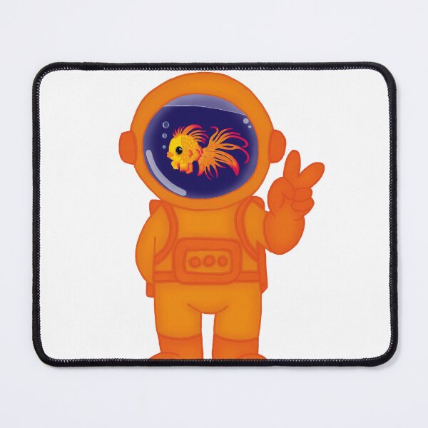 Item preview, Fish the Colors of the Rainbow Astronaut- Orange  designed and sold by ChaosAndLace.