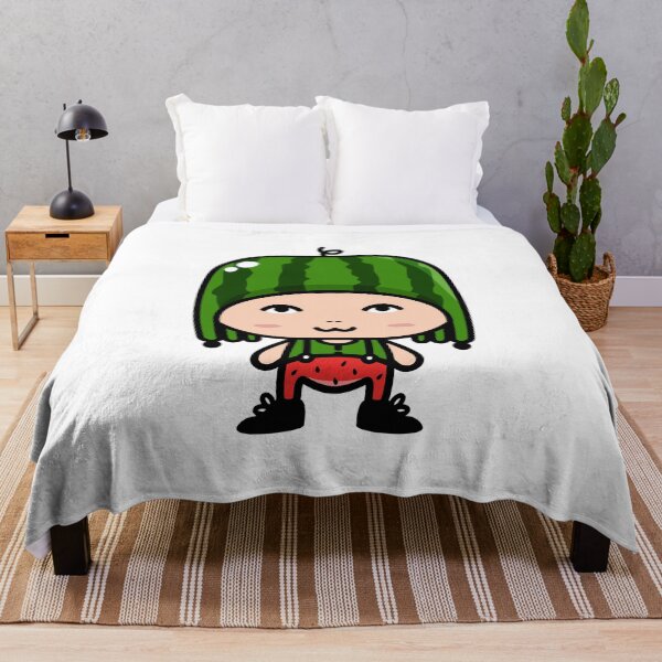 Item preview, Cute character in watermelon fruit costumes cartoon designed and sold by merupa.