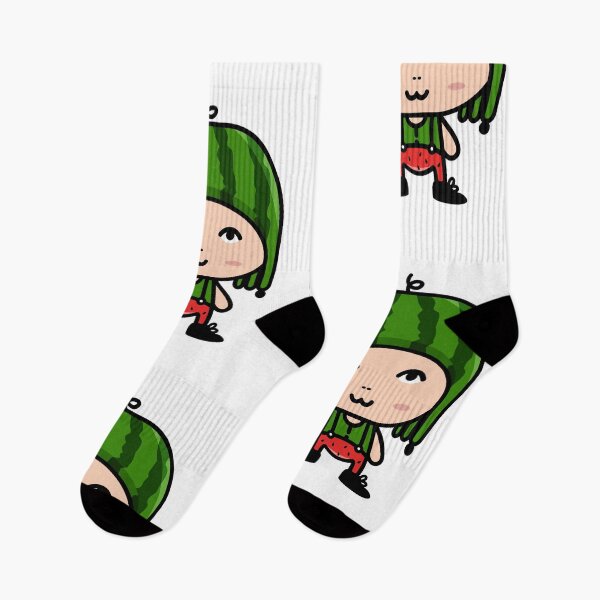 Item preview, Cute character in watermelon fruit costumes cartoon designed and sold by merupa.