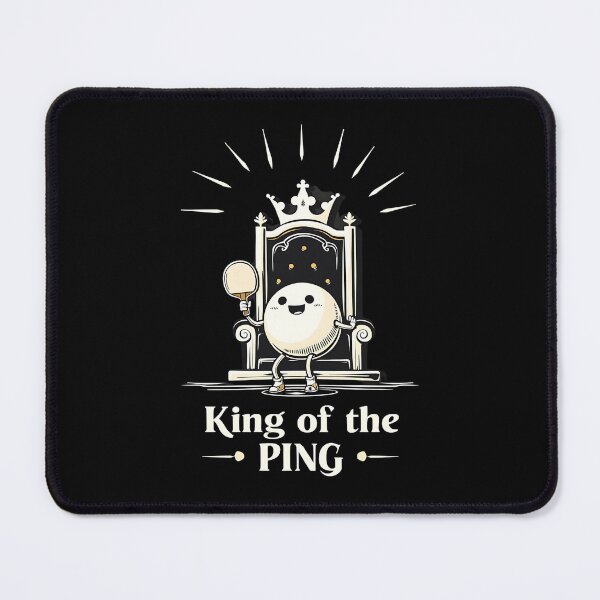 Item preview, “King of the Ping” Funny Ping Pong Ball Sitting on a Throne T-Shirt designed and sold by AI-volution.