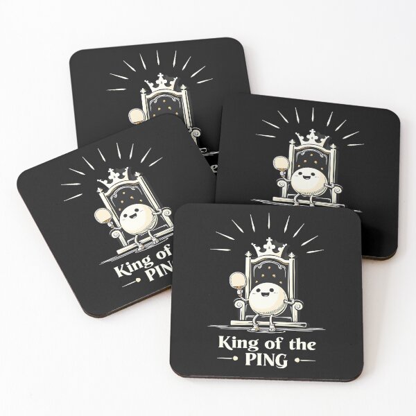 Item preview, “King of the Ping” Funny Ping Pong Ball Sitting on a Throne T-Shirt designed and sold by AI-volution.