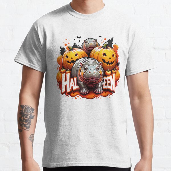 Item preview, Moo Deng Hippo Halloween Party T-Shirt designed and sold by 9AStudio.