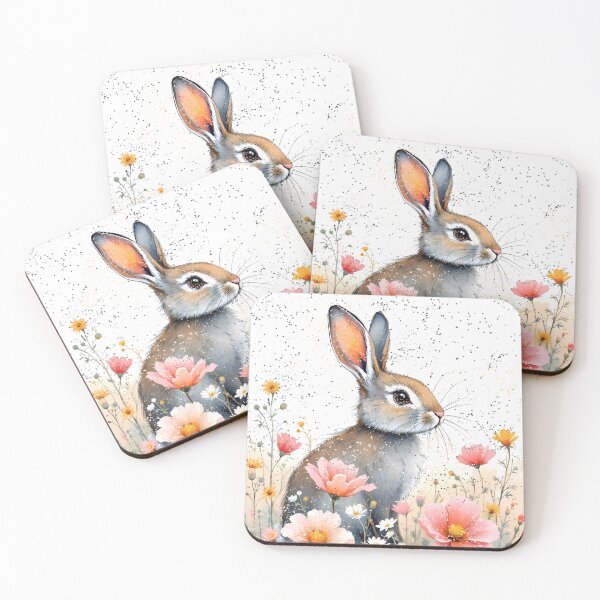 Item preview, Boho Bunny Aesthetic Art, Landscape Wall Art,Minimalist Illustration Art designed and sold by vision45.