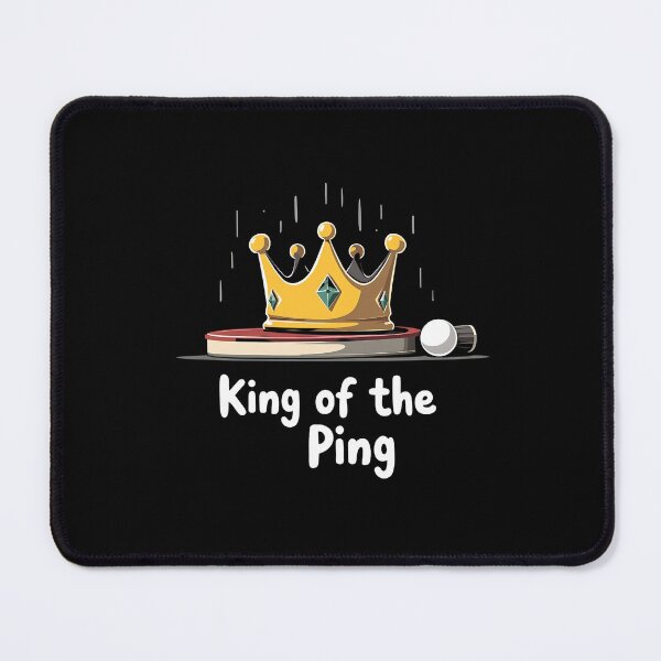 Item preview, “King of the Ping” Crown Sitting on Top of a Ping Pong Paddle Funny T-Shirt designed and sold by AI-volution.