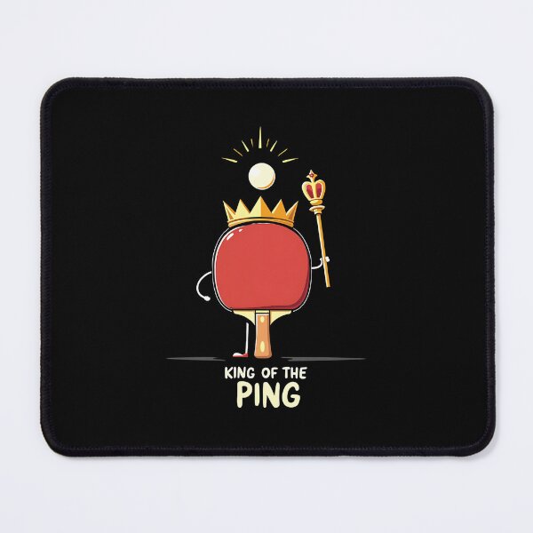 Item preview, “King of the Ping” Ping Pong Paddle Holding a Scepter with a Ball Hovering Above It Funny T-Shirt designed and sold by AI-volution.