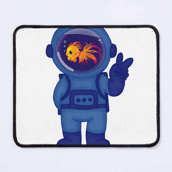 Item preview, Fish the Colors of the Rainbow Astronaut- Blue designed and sold by ChaosAndLace.