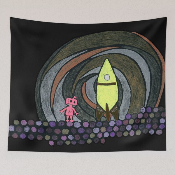 Item preview, Robot With a Yellow Rocket designed and sold by Betsy Phillips.
