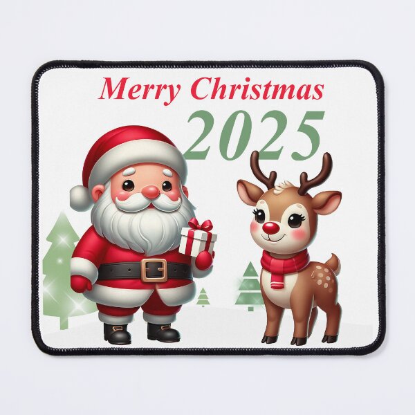 Item preview, Santa Claus and Reindeer Merry Christmas 2025 designed and sold by PedjaSopalo.