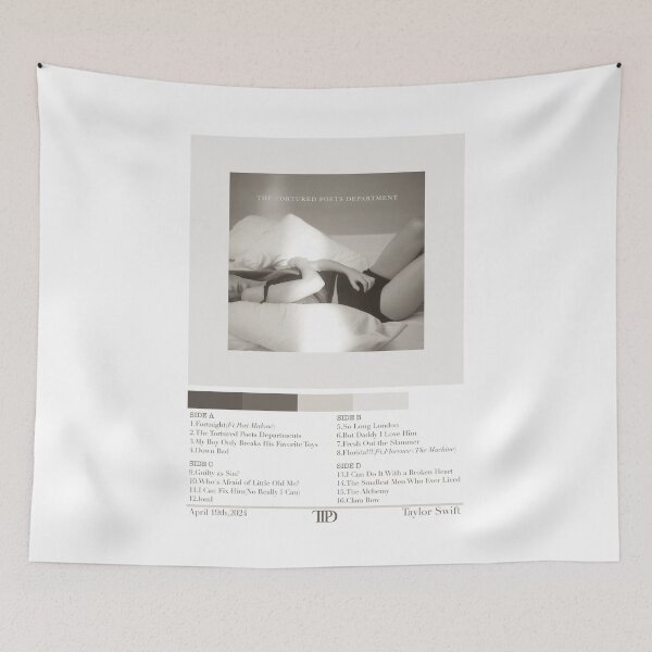 Item preview, The tortured poets department album cover art with tracklist,ttpd designed and sold by Tinybluebird.
