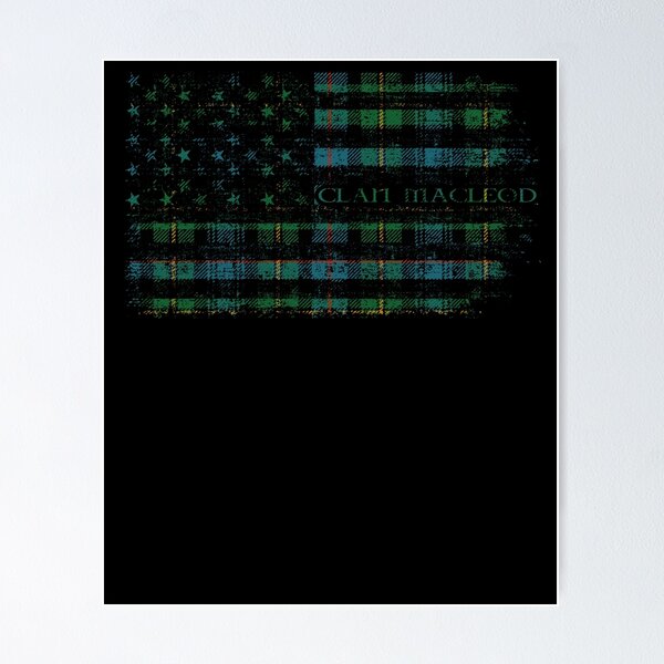 Item preview, Clan MacLeod of Skye Scottish tartan US flag kilt Scotland designed and sold by Clan1093.