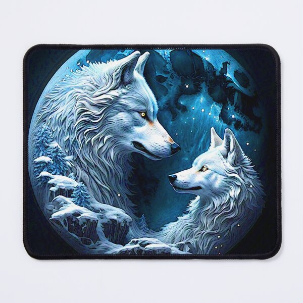 Item preview, double wolf moon 2024 tileartwork designed and sold by tileartwork.