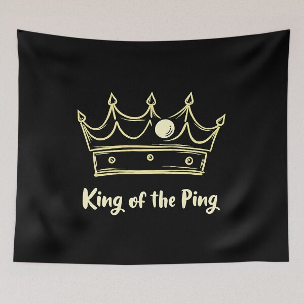 Item preview, “King of the Ping” Crown-Shaped Ping Pong Table Funny T-Shirt designed and sold by AI-volution.