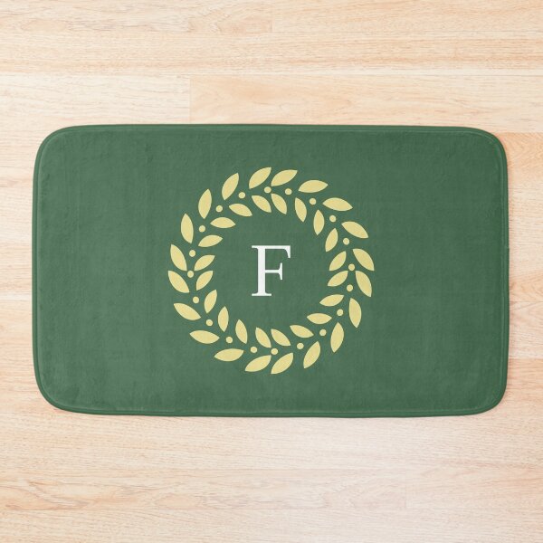 Item preview, Classic Monogram Letter F with Laurel Wreath Design designed and sold by rasagamastore.