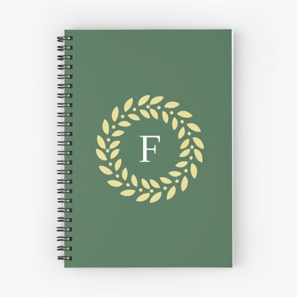 Item preview, Classic Monogram Letter F with Laurel Wreath Design designed and sold by rasagamastore.