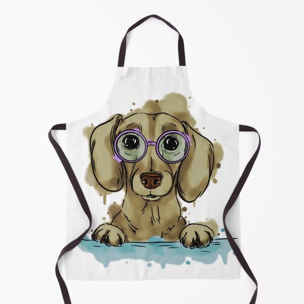 Item preview, Cute dachshund with glasses designed and sold by Antiope33.