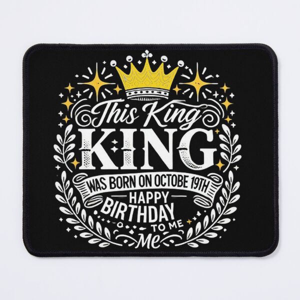 Item preview, This King Was Born on October 19th Funny Birthday Oct 19 designed and sold by SztylishDesigns.