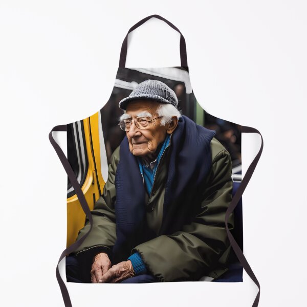 Item preview, Cold Pensioner trying to keep warm on an underground train designed and sold by Colin Bentham.