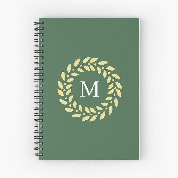 Item preview, Classic Monogram Letter M with Laurel Wreath Design designed and sold by rasagamastore.