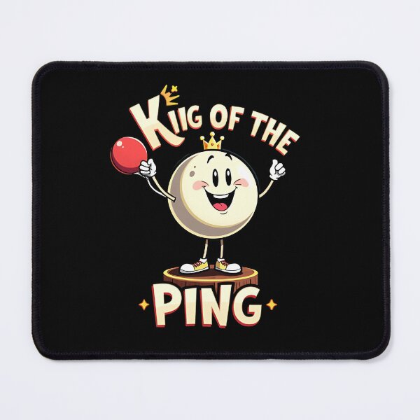 Item preview, "King of the Ping" Ping Pong Ball Standing on a Pedestal with a Gold Medal Funny T-Shirt designed and sold by AI-volution.