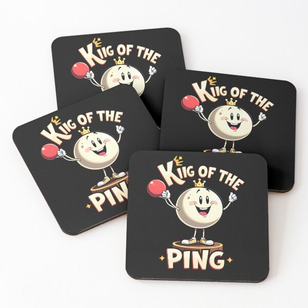 Item preview, "King of the Ping" Ping Pong Ball Standing on a Pedestal with a Gold Medal Funny T-Shirt designed and sold by AI-volution.