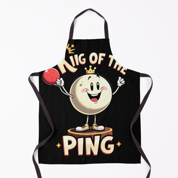 Item preview, "King of the Ping" Ping Pong Ball Standing on a Pedestal with a Gold Medal Funny T-Shirt designed and sold by AI-volution.