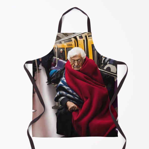 Item preview, Cold Pensioner trying to keep warm on an underground train designed and sold by Colin Bentham.