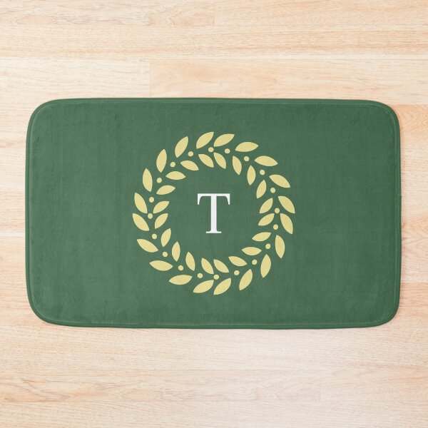 Item preview, Classic Monogram Letter T with Laurel Wreath Design designed and sold by rasagamastore.