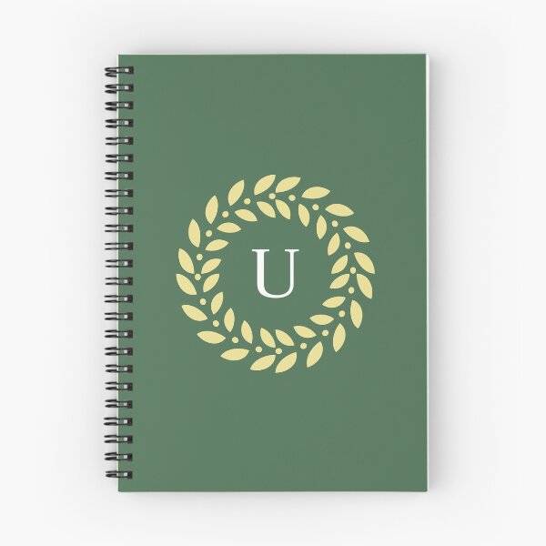 Item preview, Classic Monogram Letter U with Laurel Wreath Design designed and sold by rasagamastore.