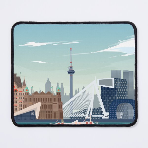 Item preview, Rotterdam Cityscape Travel Poster designed and sold by Arctic frame studio.