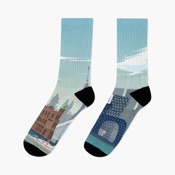 Item preview, Rotterdam Cityscape Travel Poster designed and sold by Arctic frame studio.