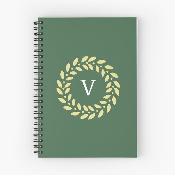 Item preview, Classic Monogram Letter V with Laurel Wreath Design designed and sold by rasagamastore.