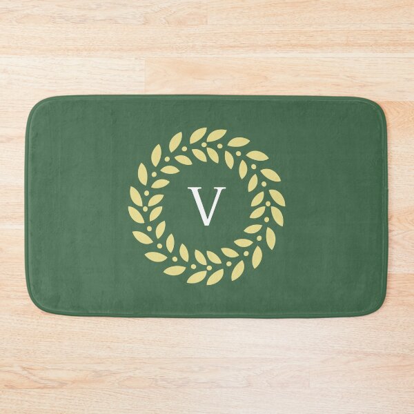Item preview, Classic Monogram Letter V with Laurel Wreath Design designed and sold by rasagamastore.
