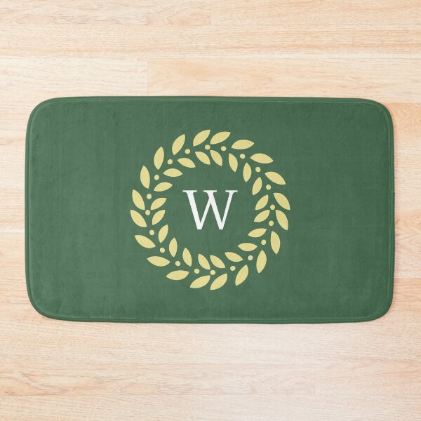 Item preview, Classic Monogram Letter W with Laurel Wreath Design designed and sold by rasagamastore.