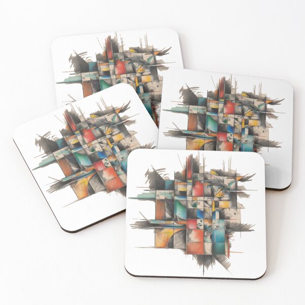 Item preview, A colorful abstract drawing with many shapes and lines designed and sold by PWDigitalArt.