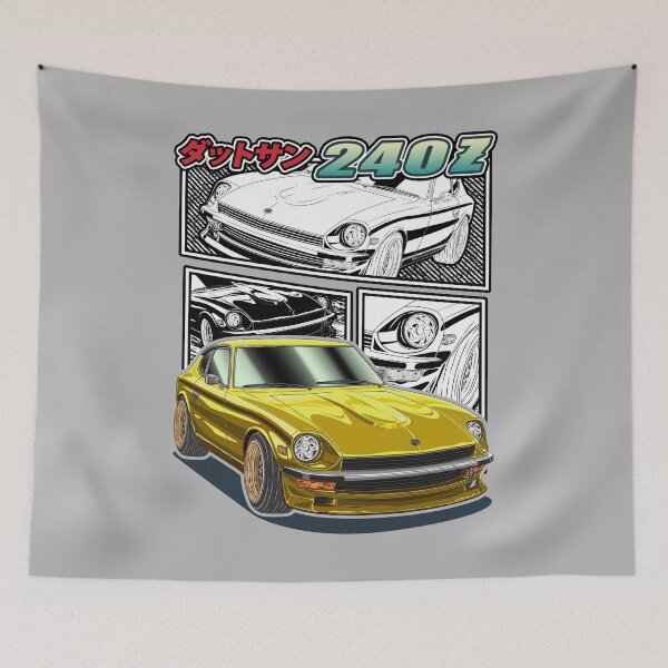 Item preview, ํYellow Datsun 240z Comic Style Comic Style designed and sold by JDM Guyvit.