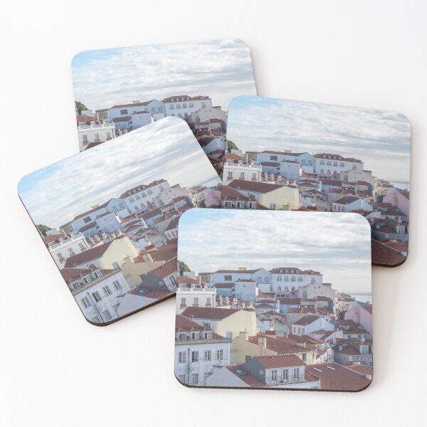 Item preview, Summer in Alfama, Lisbon, Portugal - pastel architecture nature and travel photography designed and sold by Christa Stroo Photography.