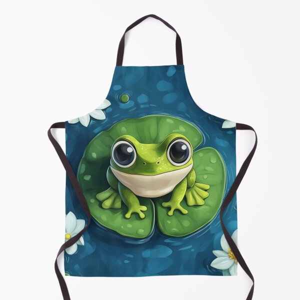 Item preview, Cute Frog In A Pond With Water Lilies designed and sold by GrinGalore.