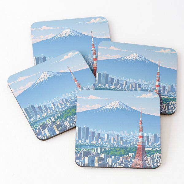 Artikelvorschau, Reiseposter Tokio - Skyline von Tokio: Das Herz der Stadt entworfen und verkauft von Digital Japan.