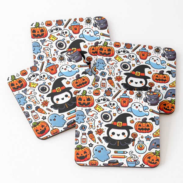 Item preview, Kawaii Halloween Party Doodles designed and sold by Thai Vibe Studio.